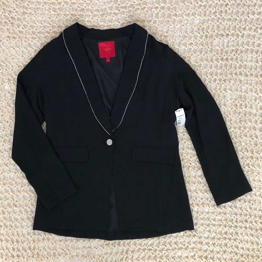 JENNIFER LOPEZ | SILVER LINED COLLAR BLAZER